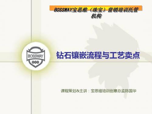 钻石镶嵌流程与工艺卖点培训课件