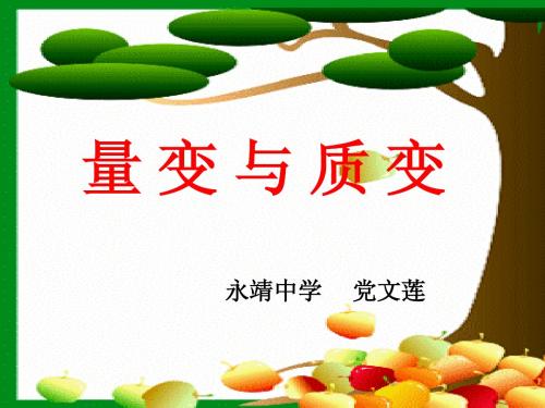 量变与质变说课课件