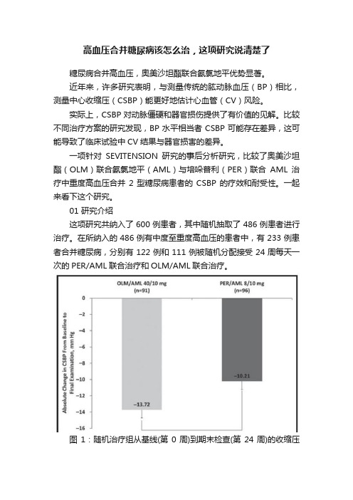 高血压合并糖尿病该怎么治，这项研究说清楚了