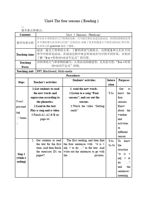 英语七年级上册《Unit 4 Seasons Reading “The four seasons》_60