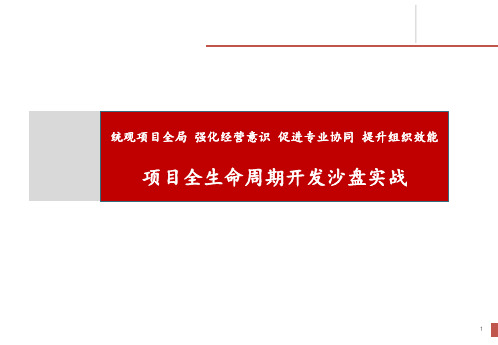 房地产项目全生命周期开发沙盘实战