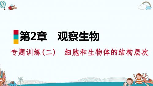 七年级科学专题训练(二) 细胞和生物体的结构层次