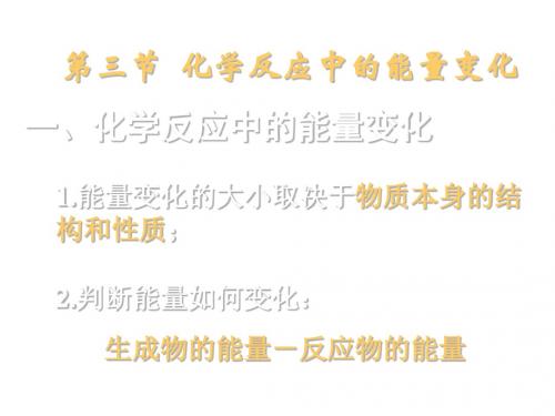 高一化学化学反应中的能量变化1(2019年新版)