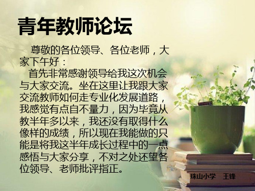 青年教师论坛PPT课件