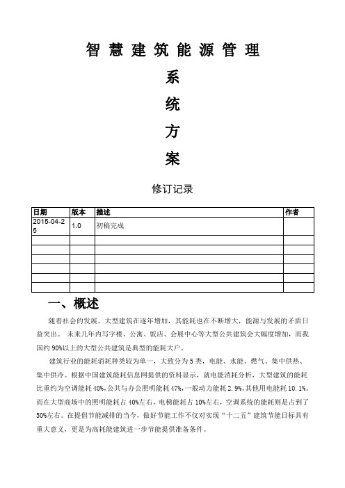 智慧建筑能源管理系统方案v