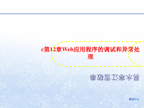 c第12章Web应用程序的调讲义试和异常处理