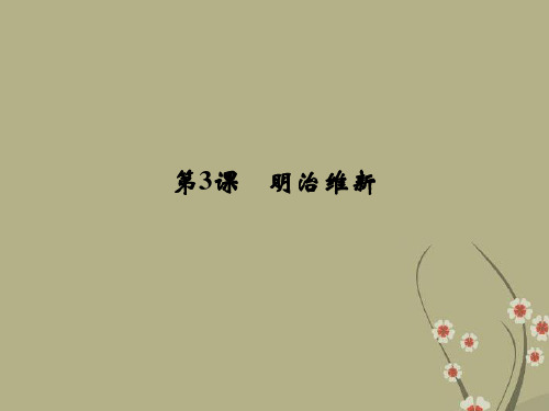 高中历史 第3课《明治维新》课件 新人教版选修1