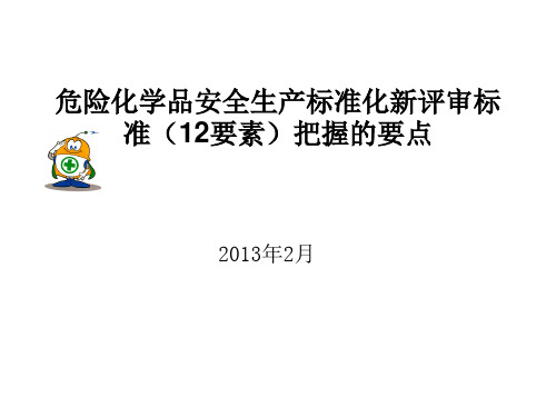 安全标准化12要素把握的要点