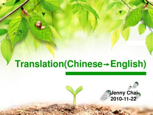 化工专业英语 第8次-汉译英