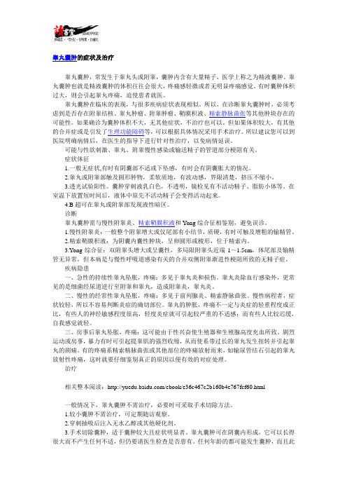 【男性性健康疾病常识】 睾丸囊肿1