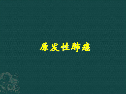 肺部占位性病变PPT课件