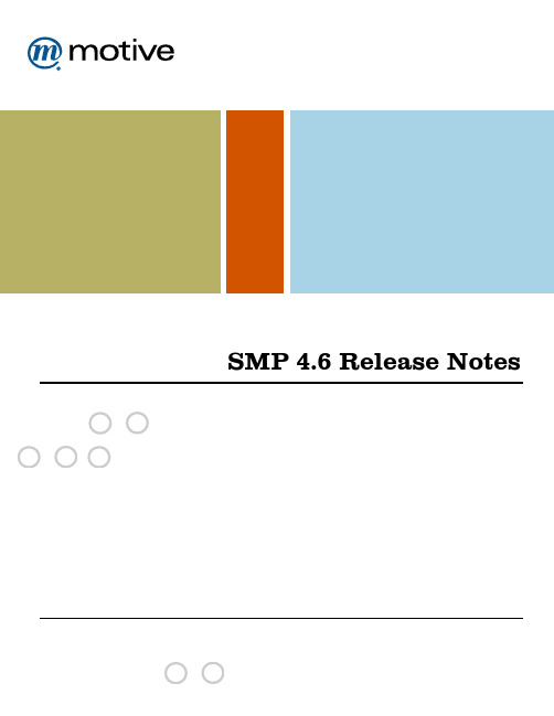 SMP 4.6 Release Notes说明书