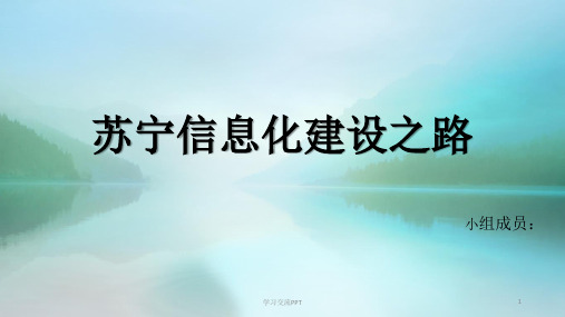 苏宁信息化建设之路课件