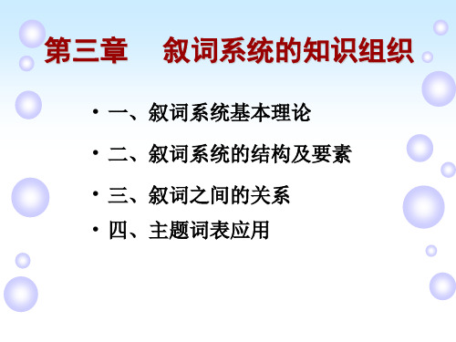 叙词系统的知识组织汇总