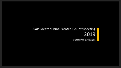 2019SAP大中华区区合作伙伴峰会策划案