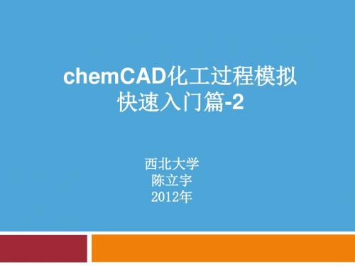 chemCAD课件陈立宇