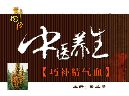 中医养生巧补精气血精品PPT课件