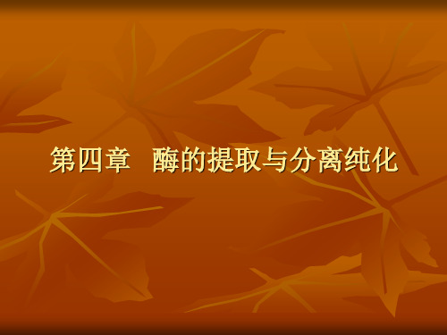 第四章   酶的分离