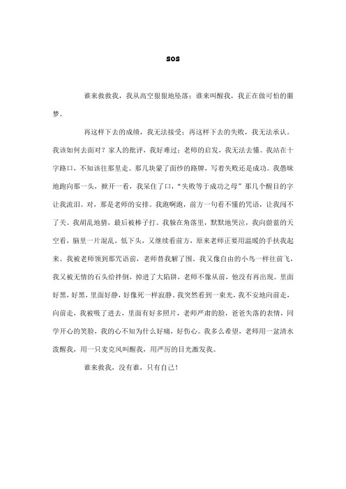 sos_小学六年级作文500字