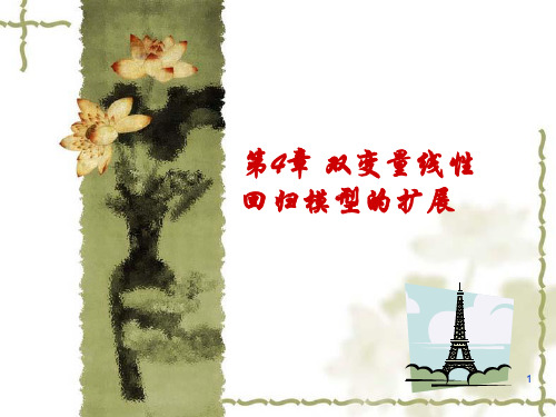 第4章 双变量线性回归模型的扩展PPT课件