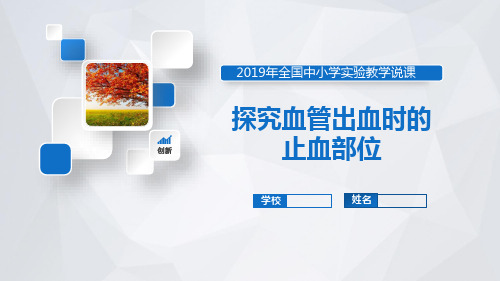 初中生物创新实验——探究血管出血时的止血部位说课