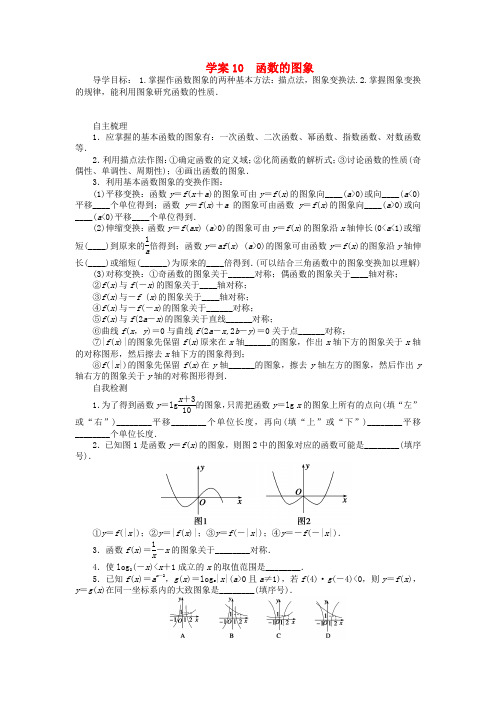 高考数学一轮复习 第2章《函数的图象》名师首选学案 新人教A版