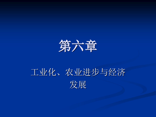第6章工业化、农业进步与经济发展^^