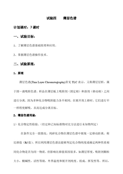 薄层色谱 操作技术