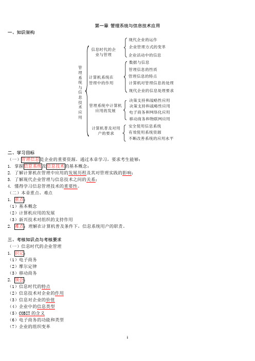 自考管理系统中计算机应用本复习资料大大全9614(2014版本)