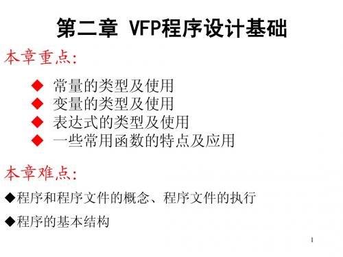 VFP 第2章