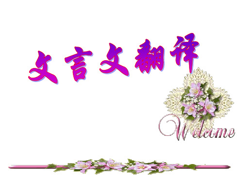 文言文翻译(展示课)ppt