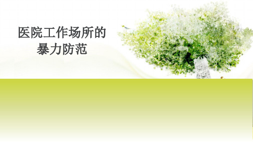医院工作场所暴力防范ppt课件