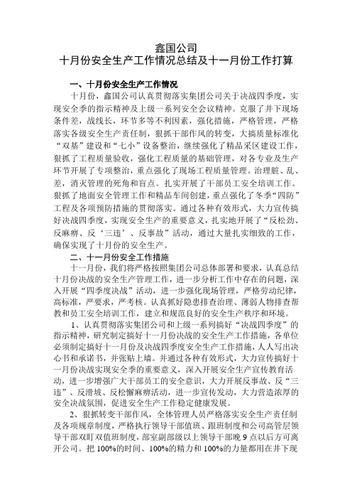 鑫国公司工作总结