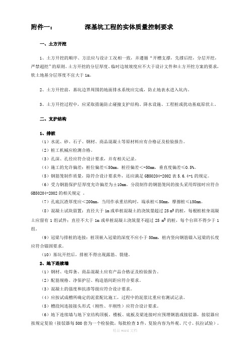 深基坑检查要求与表格