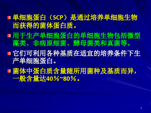 工业发酵过程实例-单细胞蛋白生产工艺