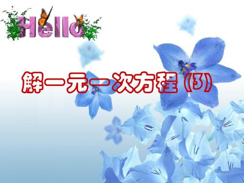 苏科版七年级数学上册4.2一元一次方程4