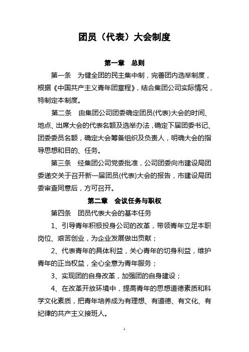 团员代表大会制度