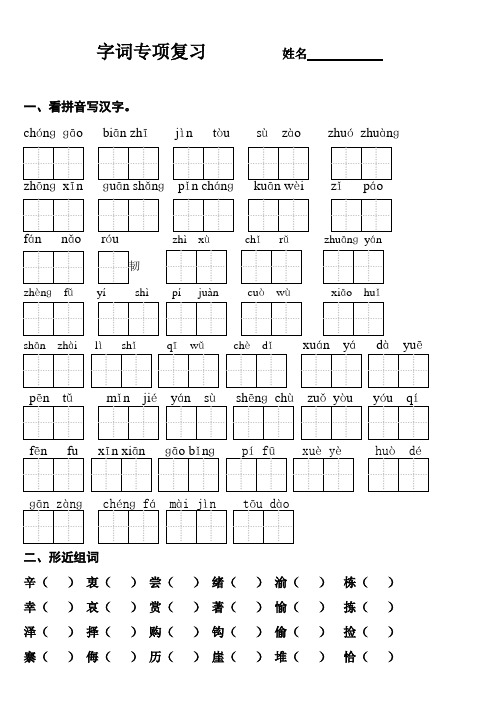 字词专项复习