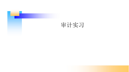 审计实习完整版教学课件最全ppt整套教程电子讲义(最新)