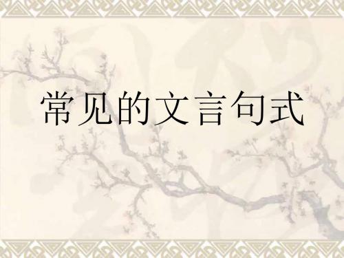 中考语文常见的文言句式.ppt