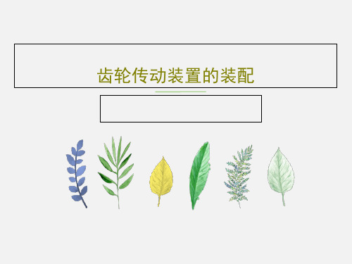 齿轮传动装置的装配18页PPT