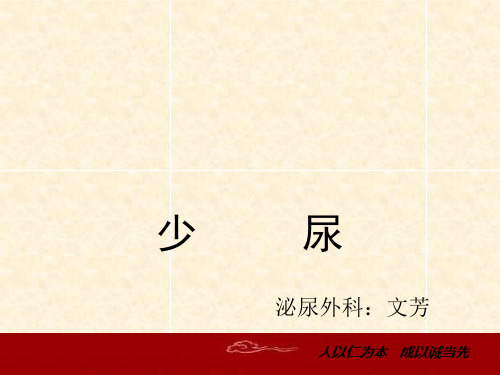 少尿的护理