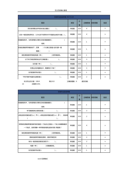 北理网上作业数据结构及算法