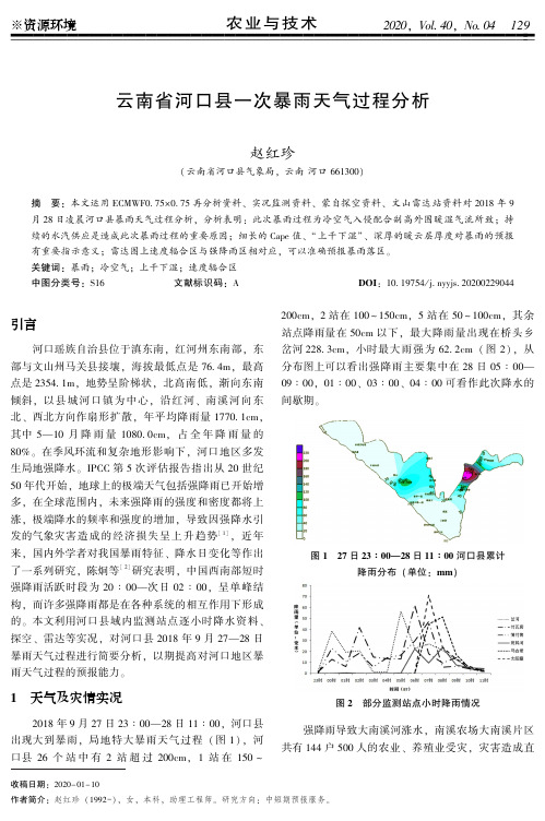 云南省河口县一次暴雨天气过程分析