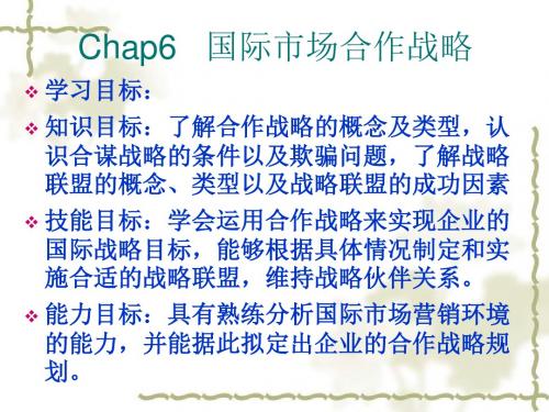 国际市场合作战略课件(PPT 58张)