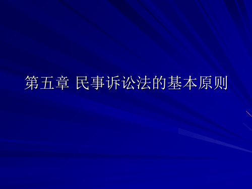 第五章民事诉讼法的基本原则精品PPT课件