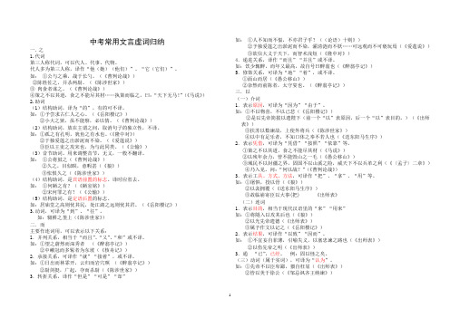 中考八大常用文言虚词归纳全(排版)