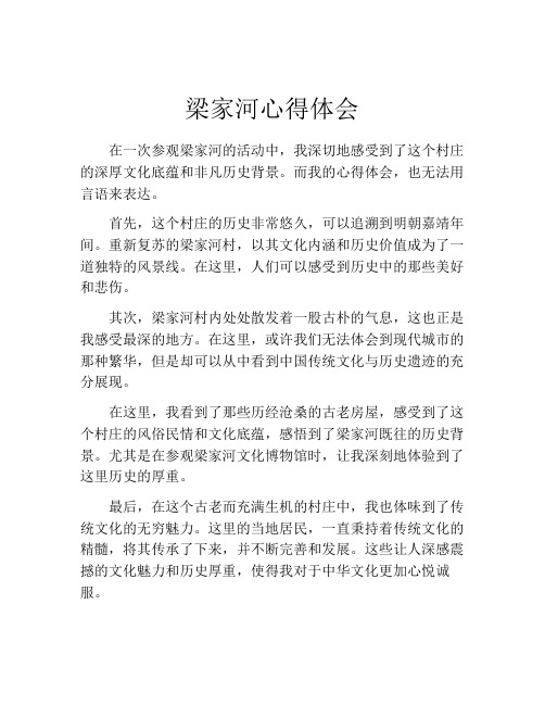 梁家河心得体会
