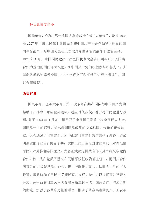 什么是国民革命