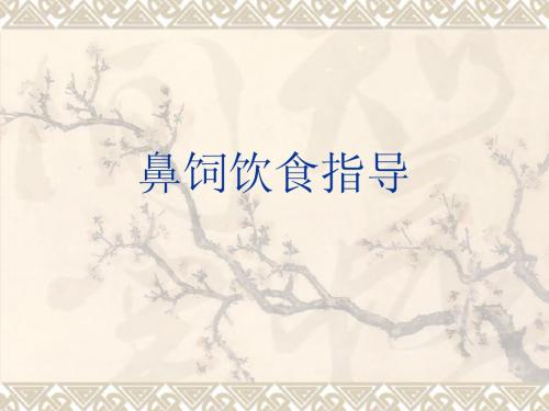 鼻饲饮食指导